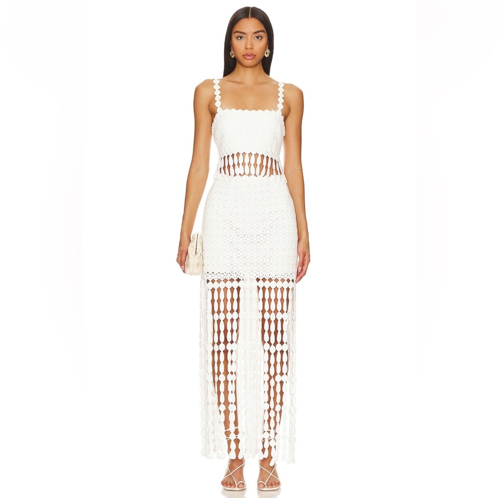 SAYLOR White Crochet Skirt Set